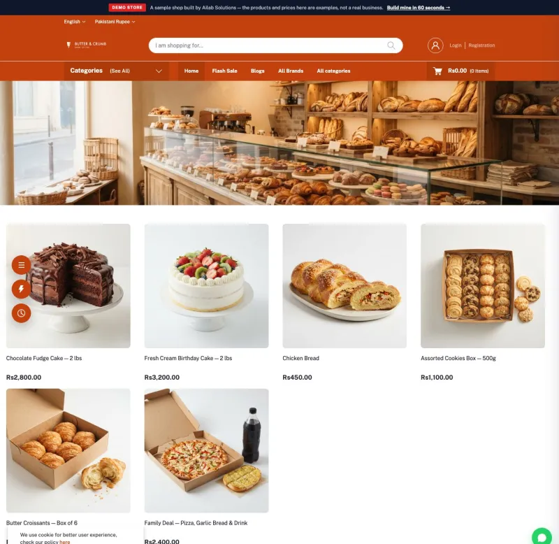 Butter & Crumb — bakery, Islamabad — live website built with Ailab