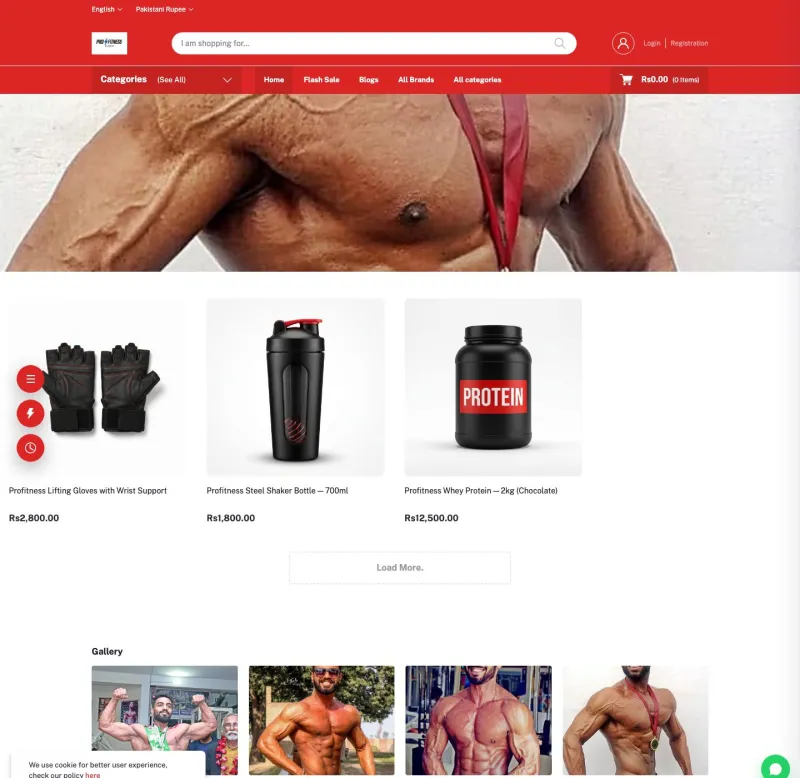 Profitness Studio — gym, Vehari — live website built with Ailab