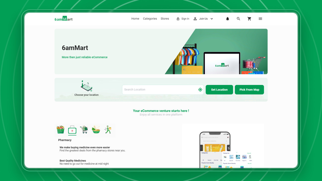 6amMart – Multi Vendor eCommerce & Delivery System (Full Project)